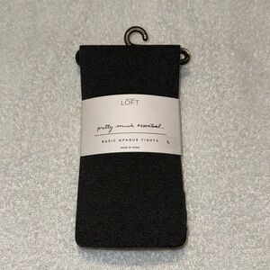 🧦 NWT LOFT Opaque Charcoal Grey Tights